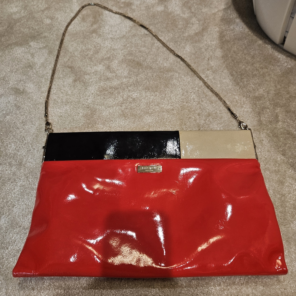 Kate Spade New York Garby Handbag Clutch Red Black And Red and Black Women's Bag